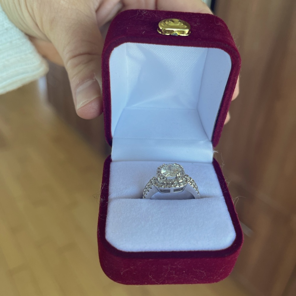Bague de fillancaile 18k or blanc - Picture 3 of 6